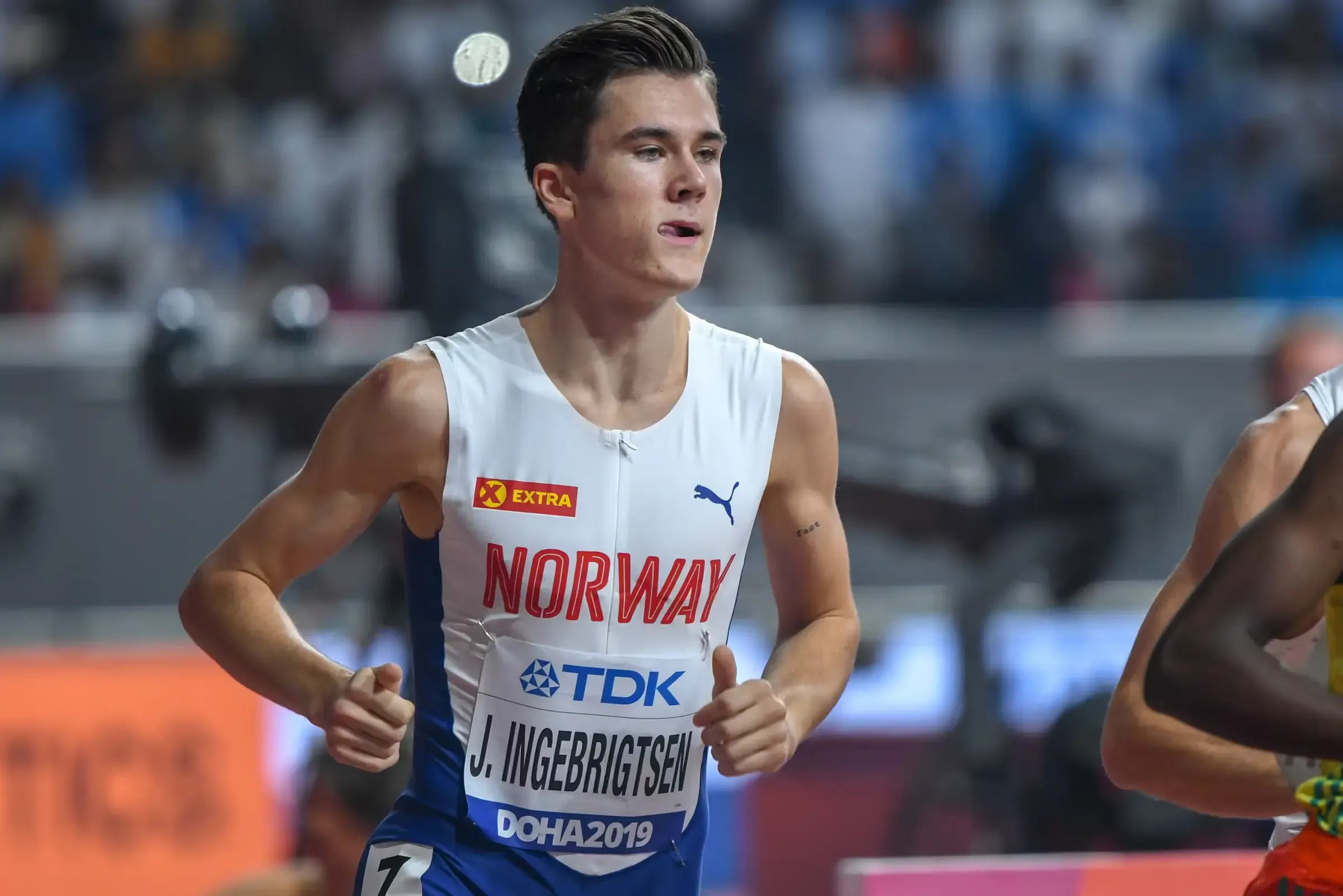 Jakob Ingebrigtsen at the 2019 World Athletics Championships in Doha