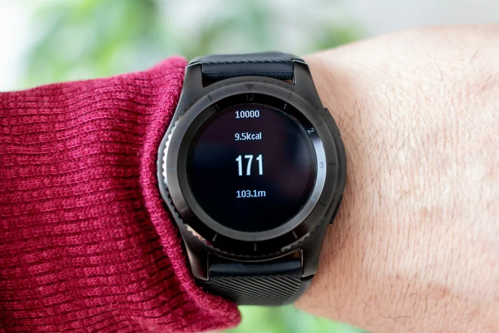 Person wearing a running watch.