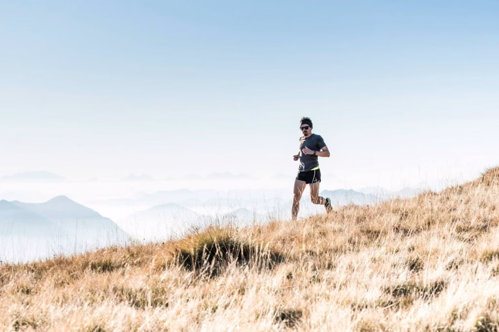 Male mountain runner